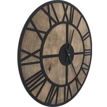 Good Time Goodtime Otantik Ceviz Eskitme Dekoratif Duvar Saati 50 x 50 cm