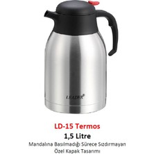 Leader 1,5 Litre Sürahi Tipi Çelik Termos Leader Ld-15