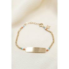 Semiz Kuyumculuk Plakalı Yıldız Figürlü Çocuk Altın Bileklik