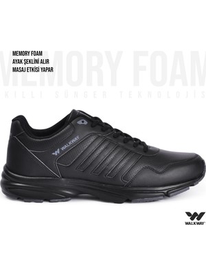 Walkway WLK2354 Memory Foam Siyah-Siyah Spor Ayakkabı