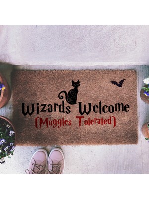 Hediye Sepeti Wizards Welcome Esprili Kapı Önü Paspas