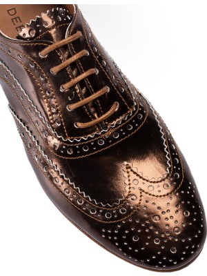Deery Deri Bronz Rengi Günlük Kadın Ayakkabı