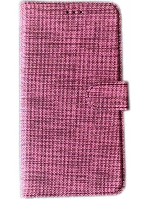 Kvy Huawei P Smart 2019 Spor Kumaş Cüzdan Kılıf Mürdüm