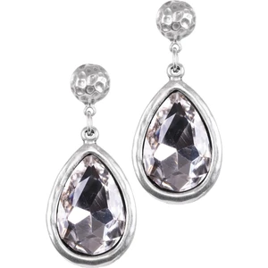 Kadın Antik Gümüş Kaplama Swarovski Taşlı Damla Küpe