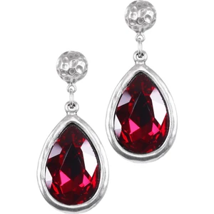 Kadın Antik Gümüş Kaplama Swarovski Taşlı Damla Küpe