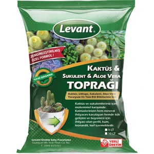Özel Karışım Yüksek Kalite Kaktüs ve Sukulent Toprağı 5 Lt