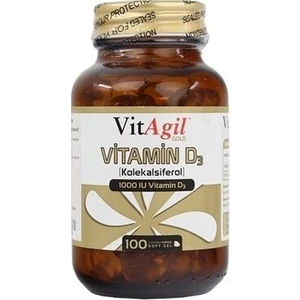VitAgil GOLD 1000 IU Vitamin D3 - 100 Kapsül