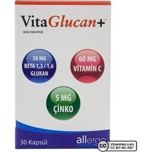 VitaGlucan+ 30 Tablet - Beta Glucan + Vitamin C + Çinko