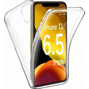 Apple iPhone 11 Pro Max 360 Derece Kılıf Kristal Silikon Soft Ön Arka Şeffaf