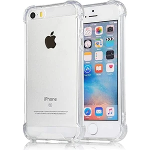 Apple iPhone 5s Shockproof Ultra Koruyucu Sert Silikon Kapak Şeffaf