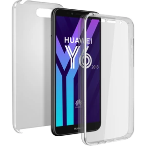 Huawei Y6 2018 360 Derece Kılıf Kristal Silikon Soft Ön Arka Şeffaf