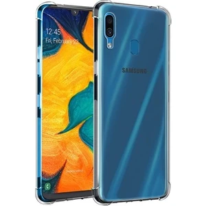 Samsung Galaxy A20 Shockproof Ultra Koruyucu Sert Silikon Kapak Şeffaf