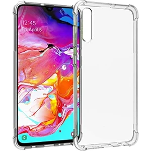 Samsung Galaxy A70 Shockproof Ultra Koruyucu Sert Silikon Kapak Şeffaf