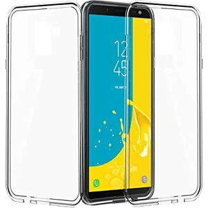 Samsung Galaxy J6 Plus 360 Derece Kılıf Kristal Silikon Soft Ön Arka Şeffaf