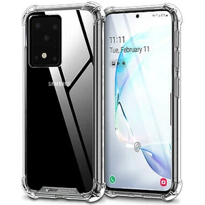 Samsung Galaxy S20 Shockproof Ultra Koruyucu Sert Silikon Kapak Şeffaf