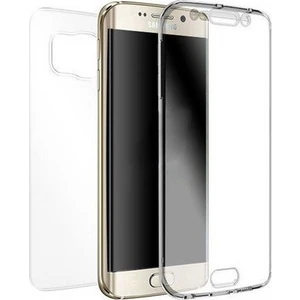 Samsung Galaxy S6 Edge 360 Derece Kılıf Kristal Silikon Soft Ön Arka Şeffaf