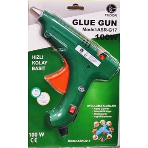 Makro Yapı Tudor Sıcak Kalın Mum Silikon Tabancası 100 Watt Anahtarlı Yeşil