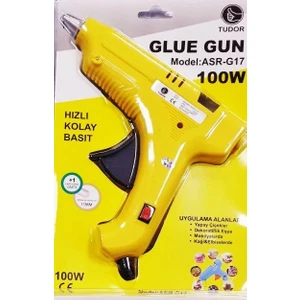 Makro Yapı Tudor Sıcak Kalın Mum Silikon Tabancası 100 Watt Anahtarlı Sarı