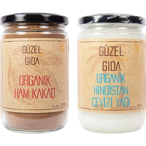 Güzel Ada Gıda Organik Ham Kakao 320 gr + Organik Hindistan Cevizi Yağı 630 ml