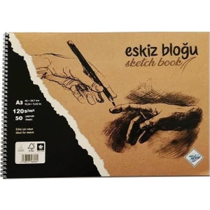 Art Liva Dokulu Eskiz Defteri 50 Sayfa A3 120 gr