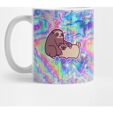 Fizello Sloth And Pug Rainbow Holographic Kupa Bardak Fiyati