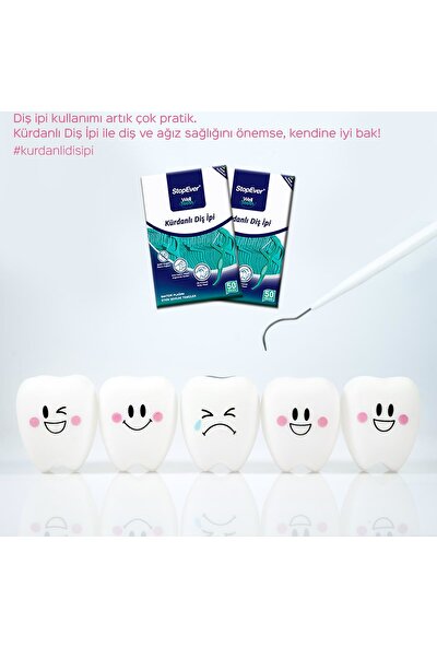 StopEver Kürdanlı Diş İpi 3'lü Paket 3 x 50 - 150 Adet