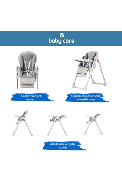 Babycare Flex Mama Sandalyesi Grey