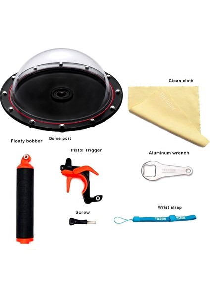 Gopro Hero 3 3+ 4 Uyumlu Dome Port Seti fırsatları