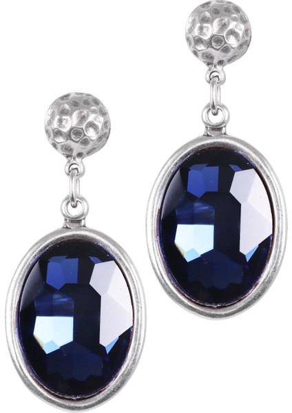 Kadın Antik Gümüş Kaplama Swarovski Taşlı Hürrem Küpe