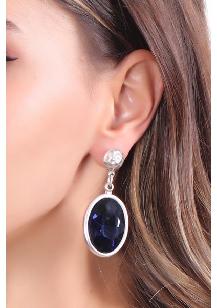 Kadın Antik Gümüş Kaplama Swarovski Taşlı Hürrem Küpe