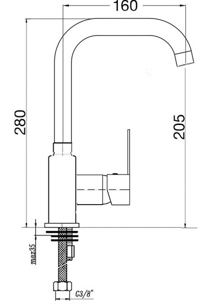 P903 Agena Yüksek Lavabo Bataryası