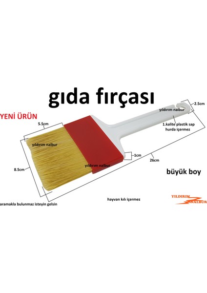 Gıda - Yumurta Fırçası Büyük Boy