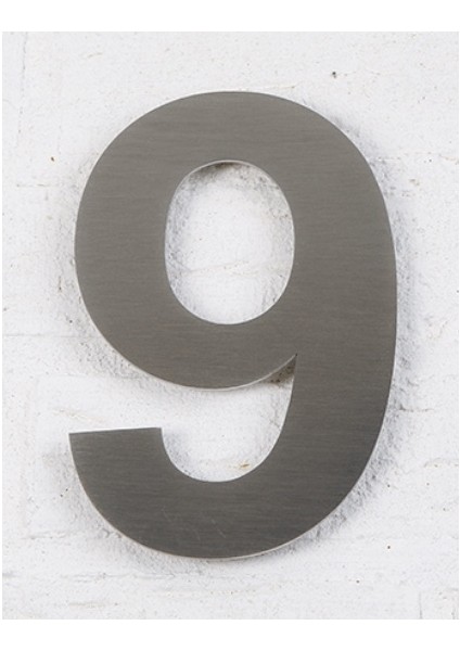 Kapı Numarası 15 cm No 9. Kendinden Yapışkanlı Paslanmaz Çelik fiyatları