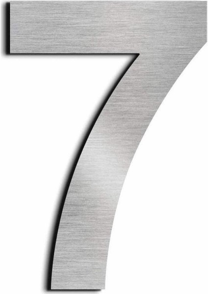 Kapı Numarası 10 cm No 7, Paslanmaz Çelik Kendinden Yapışkanlı