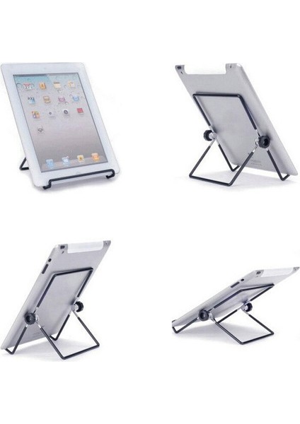 Demir Çerçeve Masaüstü Katlanır Tablet Braketi Tutucu