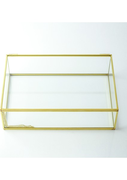Takı Kutusu Kapaklı Kutu Çikolata Kutusu Gold Pirinç Brass