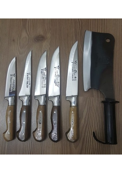 Set No: 1 - 6 Parça Kara Satırlı Set