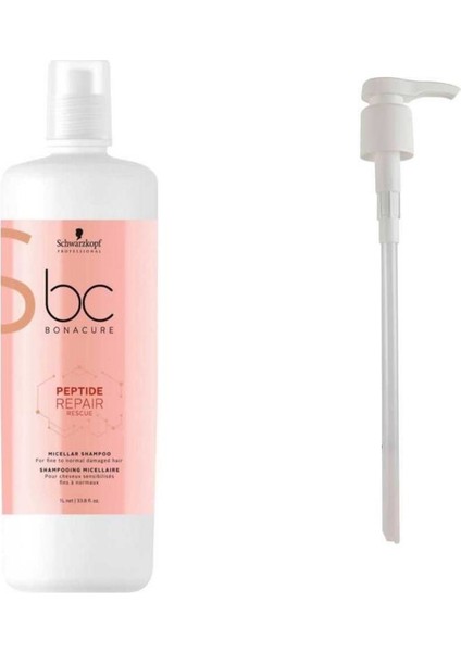 Peptide Acil Kurtarma Micellar Şampuan 1000 ml + Pompa