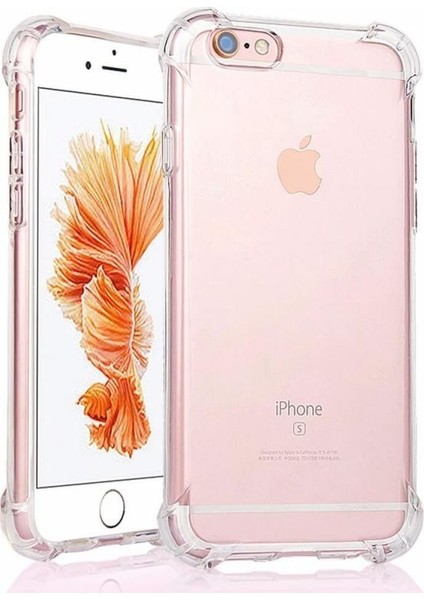 Apple iPhone 6 Shockproof Ultra Koruyucu Sert Silikon Kapak Şeffaf