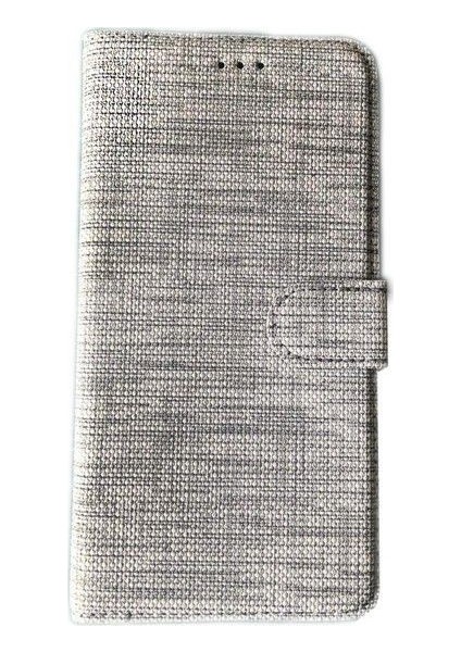 Huawei P Smart 2019 Spor Kumaş Cüzdan Kılıf Gri