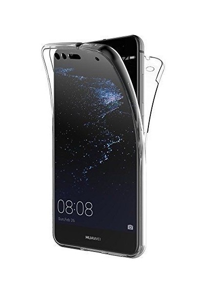 Huawei P10 Lite 360 Derece Kılıf Kristal Silikon Soft Ön Arka Şeffaf