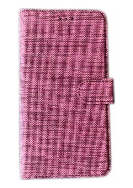 Huawei P30 Lite Spor Kumaş Cüzdan Kılıf Mürdüm