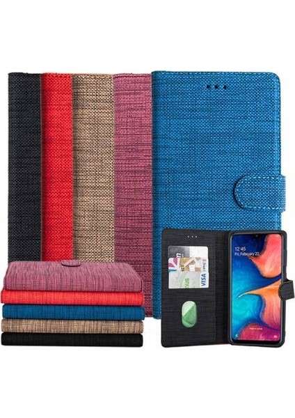 Samsung Galaxy A20 Spor Kumaş Cüzdan Kılıf Gri fiyatları