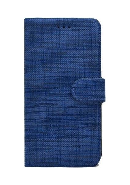 Samsung Galaxy Note 10 Plus Spor Kumaş Cüzdan Kılıf Mavi