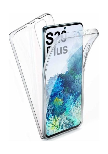 Samsung Galaxy S20 Plus 360 Derece Kılıf Kristal Silikon Soft Ön Arka Şeffaf