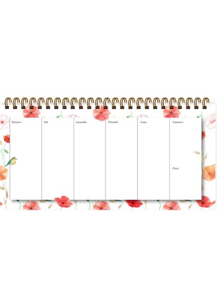 Keskin Color Turnowsky Haftalık Planner - Scarlett