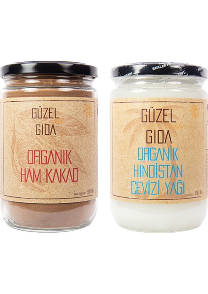 Organik Ham Kakao 320 gr + Organik Hindistan Cevizi Yağı 630 ml