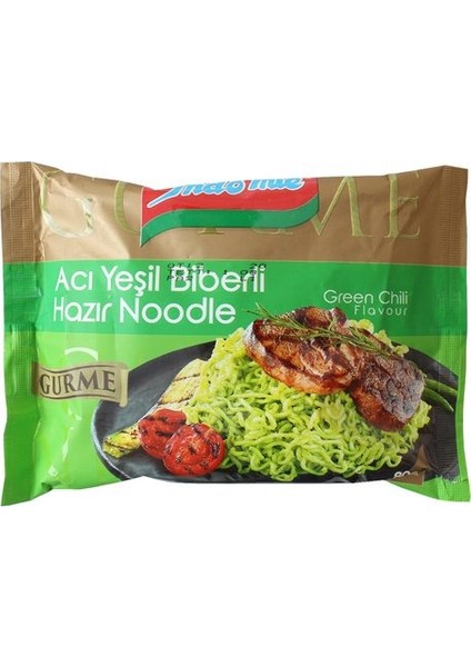 İndomie Gurme Noodle Hazır Acı Yeşil Biberli 80 Gr
