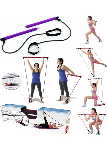 Portable Studio Pilates Egzersiz Çubuğu ve Egzersiz Dvd' Si