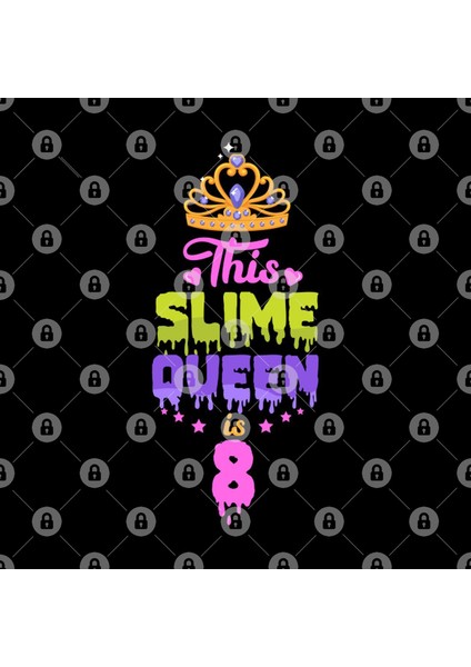 This Slime Queen Is 8, Slime Queen 8Th Birthday, Slime Birthday Party Kupa Bardak